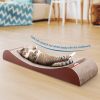 ScratchMe Cat Scratcher Cardboard Lounge Bed with Bell Ball Toy