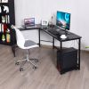 L-shaped computer desk corner workstation study game table home office