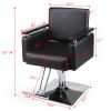 Hydraulic Barber Chair; Heavy-Duty Styling Chair with 360 Degree Rotation for Barber Shop; Beauty Salon; Spa; Tattoo Shop; Black