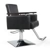 Hydraulic Barber Chair; Heavy-Duty Styling Chair with 360 Degree Rotation for Barber Shop; Beauty Salon; Spa; Tattoo Shop; Black