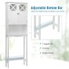 2-Door Over The Toilet Bathroom Storage Cabinet with Adjustable Shelf