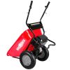 RedRock Wheelbarrow Utility Cart Electric Powered 24V DC 180W AGM Battery 330lbs (150kgs) Max Capacity Barrel Dump Material Debris Hauler