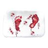 Bath Mat Soft Non-slip Rectangle Scare Your Friends Bloody Footprint Bathroom Mat for Living Room