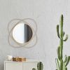 Free shipping Iron Wall Mirror Decorative Mirror 22Inch,Gold  YJ