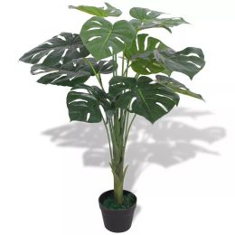 vidaXL Artificial Monstera Plant with Pot 27.6" Green