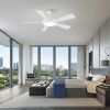 52 In Intergrated LED Ceiling Fan Lighting with White ABS Blade