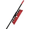 Heavy Duty Push Broom; Long Handled; 18" Indoor/Outdoor; Red; 3-Pack