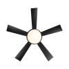 52 In Intergrated LED Ceiling Fan Lighting with Black ABS Blade