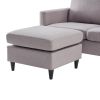 Orisfur. Reversible Sectional Sofa with Handy Side Pocket; Living Room L-Shape 3-Seater Couch with Modern Linen Fabric for Small Space