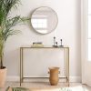 Console table; golden tempered glass sofa table; modern console living room table