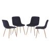 Dining Chair 4PCS(BLACK); Modern style; New technology; Suitable for restaurants; cafes; taverns; offices; living rooms; reception rooms.Simple struct