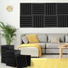 Free shipping 24pcs 12"x12"x2" Acoustic Foam Panel Wedge Studio Soundproofing Wall Padding Black  YJ