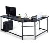 L-shaped computer desk corner workstation study game table home office