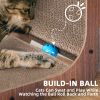 Fluffydream Cat Scratcher with Cat Toys Ball Track; Build-in Ball; L-Shaped Scratcher; Cardboard Lounge Bed; Stable and Durable; Furniture Protector;