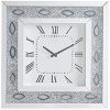 Sonia Wall Clock in Mirrored &amp; Faux Agate 97047