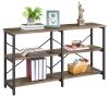 3-Tier Industrial Console Table; Taupe