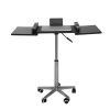 Techni Mobili Folding Table Laptop Cart; Graphite