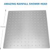 Brushed nickel 10&quot; Square Rainfall &amp; High Pressure Stainless Steel Bath Shower head