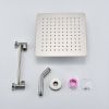 Brushed nickel 10&quot; Square Rainfall &amp; High Pressure Stainless Steel Bath Shower head