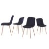 Dining Chair 4PCS(BLACK); Modern style; New technology; Suitable for restaurants; cafes; taverns; offices; living rooms; reception rooms.Simple struct