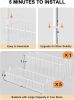 Pantry Door Organizer Rack; 6 Shelves Metal Over The Door Hanging Storage; White