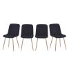 Dining Chair 4PCS(BLACK); Modern style; New technology; Suitable for restaurants; cafes; taverns; offices; living rooms; reception rooms.Simple struct