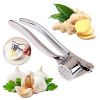 Garlic Press Crusher Mincer Kitchen Stainless Steel Garlic Smasher Squeezer Manual Press Grinding Tool Kitchen Accessories