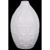 Bellied Vase With Tapered Bottom In Ceramic; Large; White; DunaWest