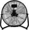 20 Inch 3-Speed High Velocity Heavy Duty Metal Industrial Floor Fans Quiet for Home; Commercial; Residential; and Greenhouse Use; Outdoor/Indoor; Blac