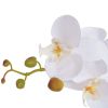 Artificial Orchid Plant with Pot 25.6" White