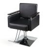 Hydraulic Barber Chair; Heavy-Duty Styling Chair with 360 Degree Rotation for Barber Shop; Beauty Salon; Spa; Tattoo Shop; Black