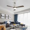 Ceiling Fan with Lights;  52" Ceiling Fan with Remote Control;  Noiseless Reversible DC Motor and 3 Wood Blades;  Timer;  6 Speed for Patio Living Roo