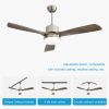 Ceiling Fan with Lights;  52" Ceiling Fan with Remote Control;  Noiseless Reversible DC Motor and 3 Wood Blades;  Timer;  6 Speed for Patio Living Roo