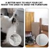 Fluffydream Cat Scratcher with Cat Toys Ball Track; Build-in Ball; L-Shaped Scratcher; Cardboard Lounge Bed; Stable and Durable; Furniture Protector;