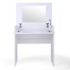 White Vanity Sets;  Makeup Vanity Table with Flip up Mirror Bedroom Dresser Table Jewelry Storage