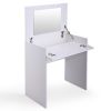 White Vanity Sets;  Makeup Vanity Table with Flip up Mirror Bedroom Dresser Table Jewelry Storage