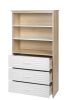 Storage Cabinet; Moline standard bookcase; 6-Shelf; Multipurpose Shelf Display Rack with Classic Tubes; Open Shelf; Industrial Bookshelf with 3 metal