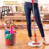 Spin Mop and Bucket with Wringer Set - for Home Kitchen Floor Cleaning - Wet/Dry Usage on Hardwood &amp; Tile - Upgraded Self-Balanced Easy Press Syst