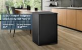 Compact refrigerator with freezer; 3.2 Cu.ft Mini Fridge with Reversible Door; 5 Settings Temperature Adjustable for Kitchen; Bedroom; Dorm; Apartment