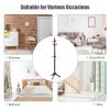 Coat rack wooden hall tree 2 adjustable height with 9 hooks walnut