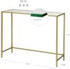 Console table; golden tempered glass sofa table; modern console living room table