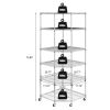 6 Tire Heavy Duty Wire Garage Storage Rack; Steel Corner Shelving with Wheels