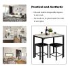 Set of 3 Counter High Dining Room Coriane Table and 2 Chairs Kitchen Bar