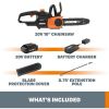 Worx 20V 10" Cordless Pole/Chain Saw With Auto-Tension