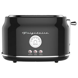 Frigidaire ETO102-BLACK 2-Slice 900-Watt Retro Stainless Steel Toaster (Black)