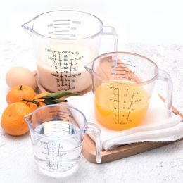 150/300/600ml Handle Water Milk Egg Scale Measuring Cup Mug Measurement Tool (Color: Pink, size: 300ml)