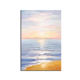 Modern Artist Painted Abstract Lingering Light Of The Setting Sun Oil Painting On Canvas Wall Art Picture Decor For Room Home (size: 60x90cm)