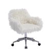 Modern Faux fur home office chair;  fluffy chair for girls;  makeup vanity Chair