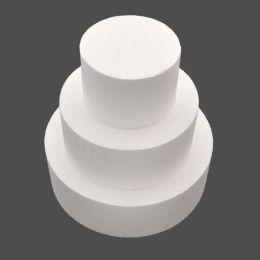 4/6/8inch Round Styrofoam Foam Cake Dummy Sugarcraft Flower Decor Practice Model (size: Type 4)