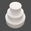 4/6/8inch Round Styrofoam Foam Cake Dummy Sugarcraft Flower Decor Practice Model